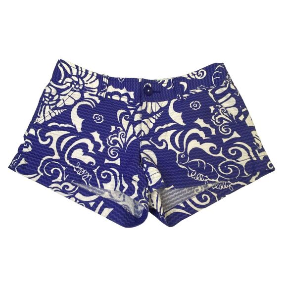 Lilly Pulitzer The Walsh Shorts Women's Size 0 Spectrum Blu Tide Pools 3" - Picture 1 of 7